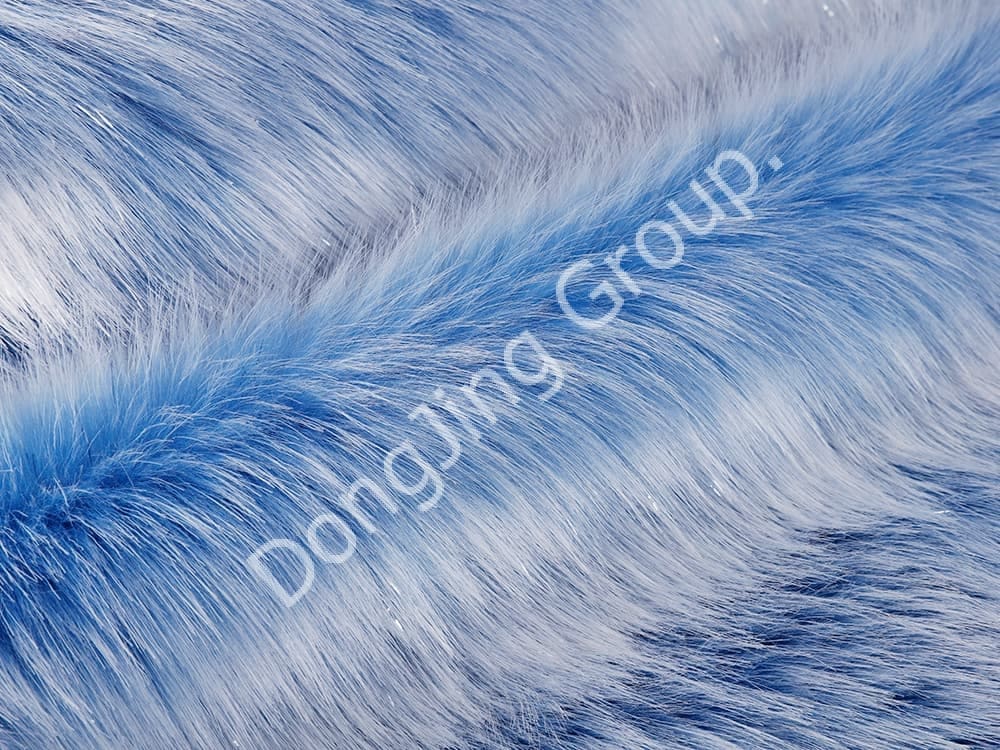 DP0711-Blue clip argentum filum viverra album faux fur fabric