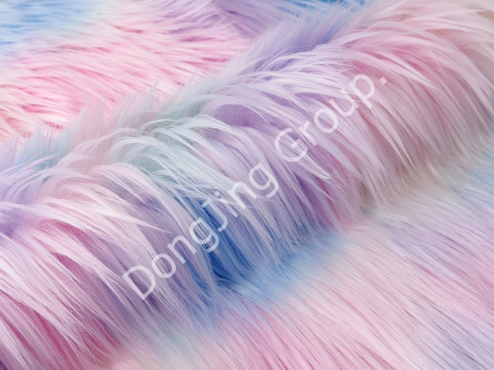 DW0020-hyacinthinum, roseum et luteum quinque-color jacquard faux fur fabric