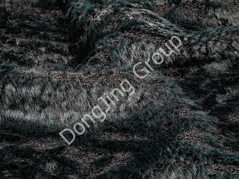 8HW0263-Nigrum elevatum Deep Blue Stick Rabbit Hair faux fur fabric