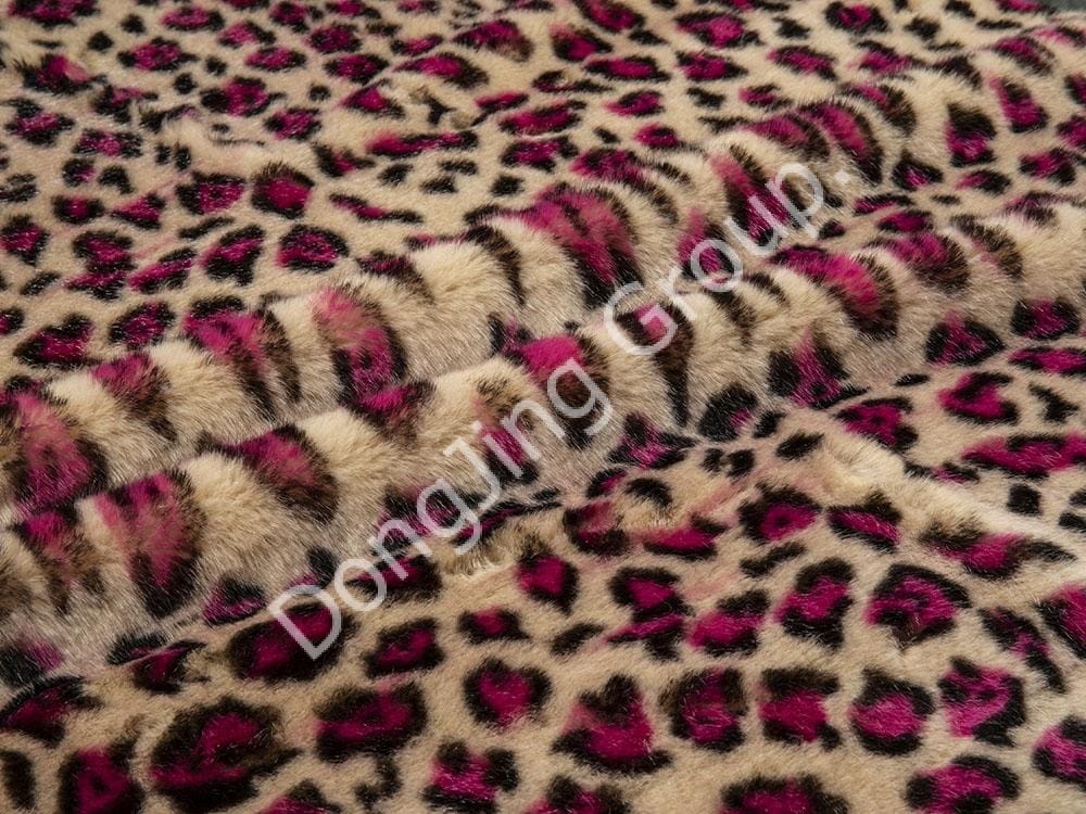 9HG0158-Rice Pardus Pardus Print faux fur fabric