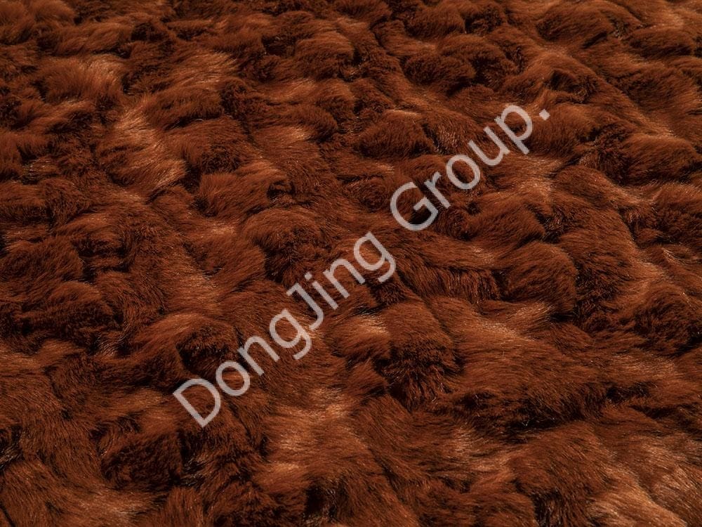 9HG0245-Brown Brushed Rabbit Hair faux fur fabric