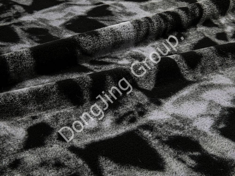 9KT0241-Nigrum drawing cylindro faux fur fabric