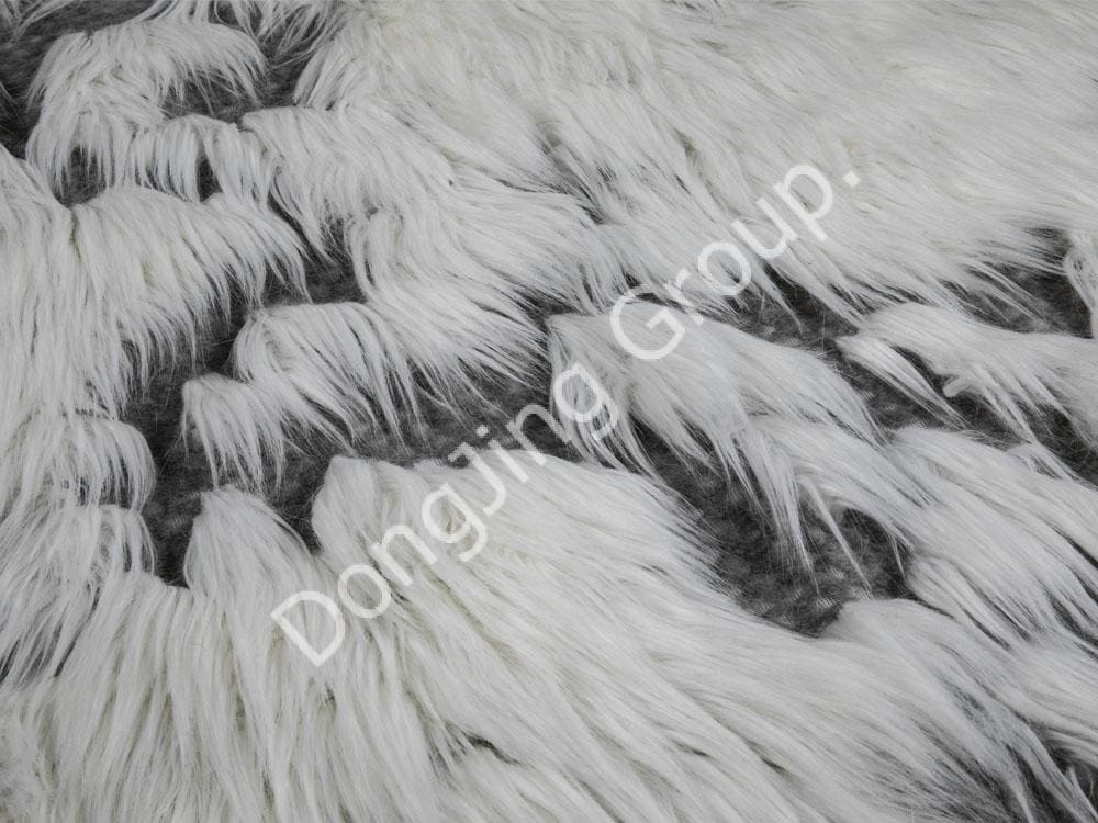 9W0925-White levare griseo-anti capillus flexilis vulpis faux fur fabric