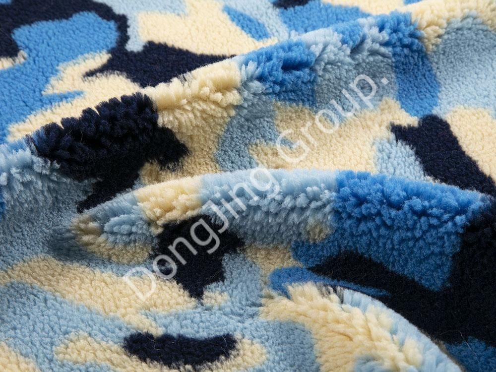 9R0003-4-color camouflage agni lana faux fur fabric