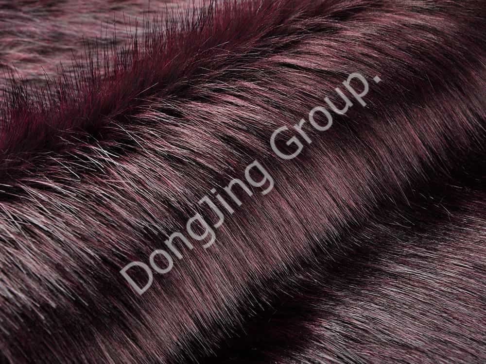 DP0663 griseum et vinum rubrum tinctum tip faux fur fabric