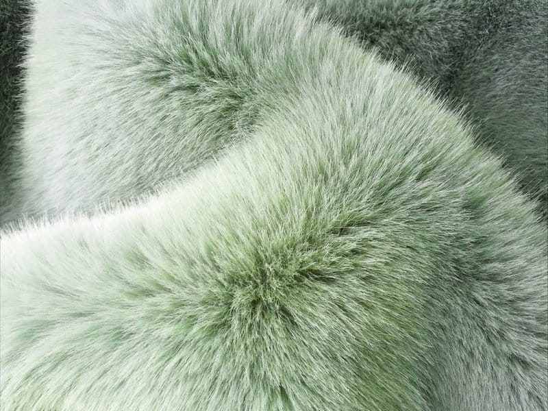 XD0011-Cardamomum Green Aurum Fox faux fur fabric