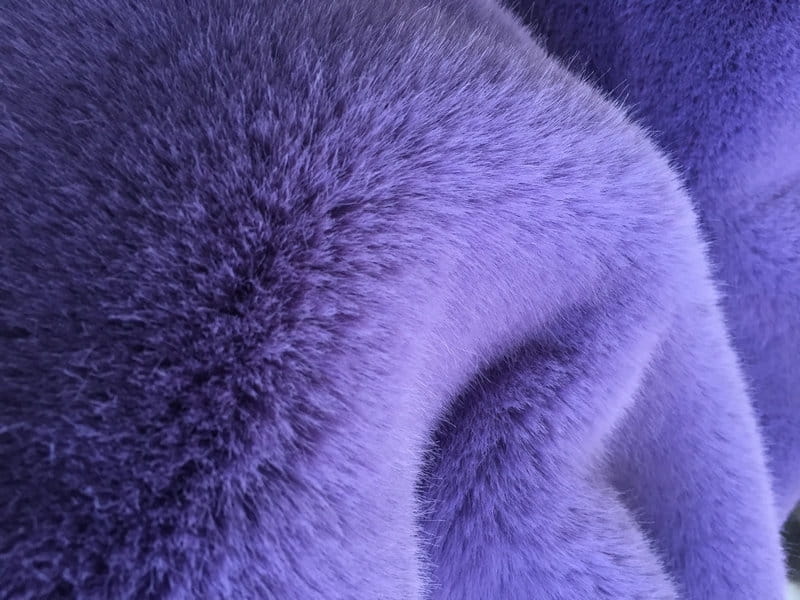 XD0014-Viola aurea Fox faux fur fabric