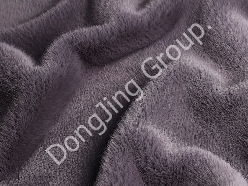 XKD0087-Maroon Gray South American Mink faux fur fabric